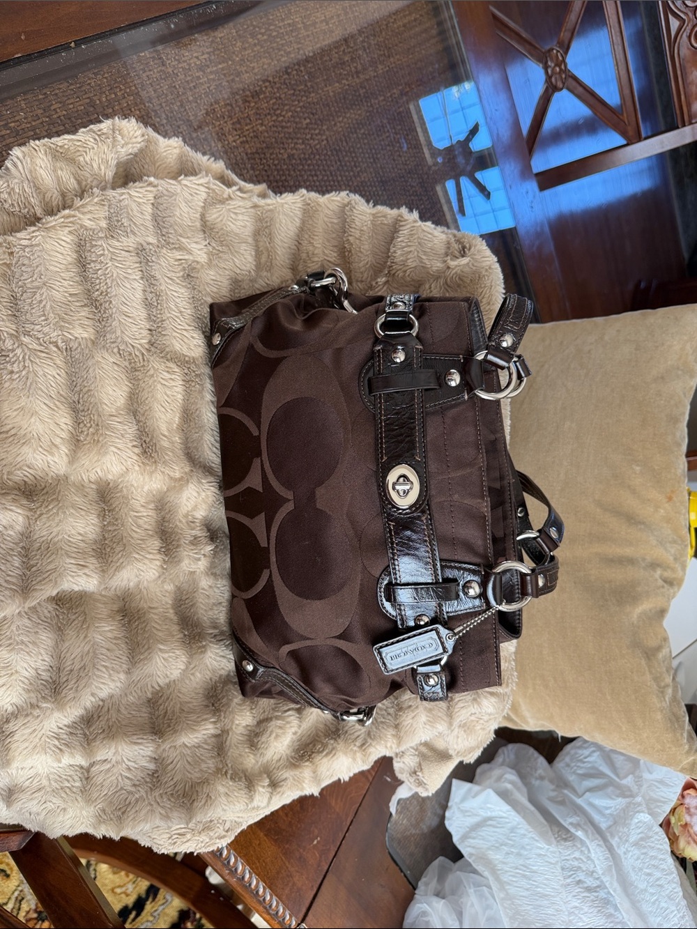 Coach purse chocolate
